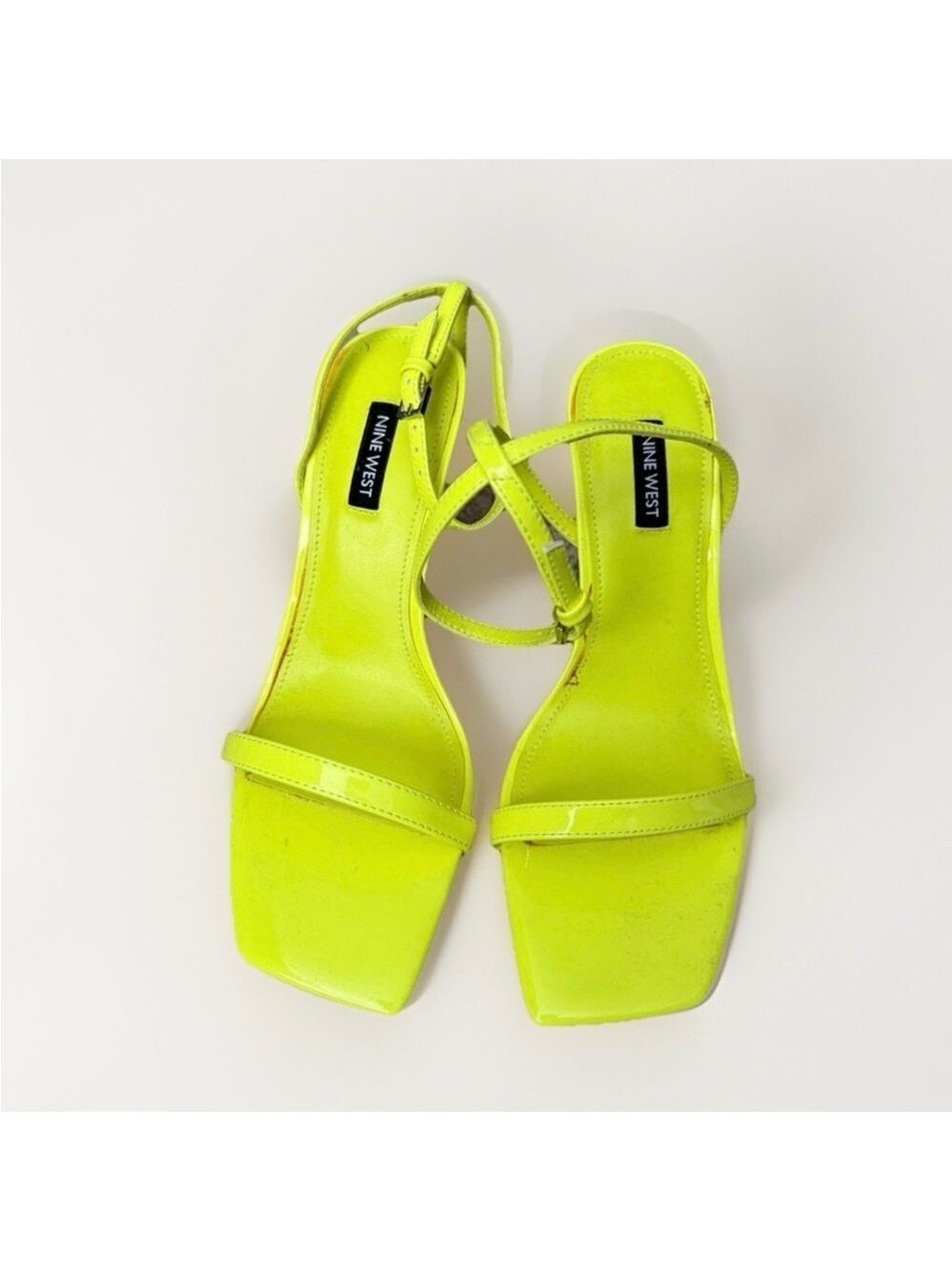 Nine West Lemon Yellow Strappy Heels